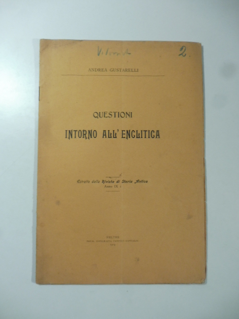 Questioni intorno all'enclitica